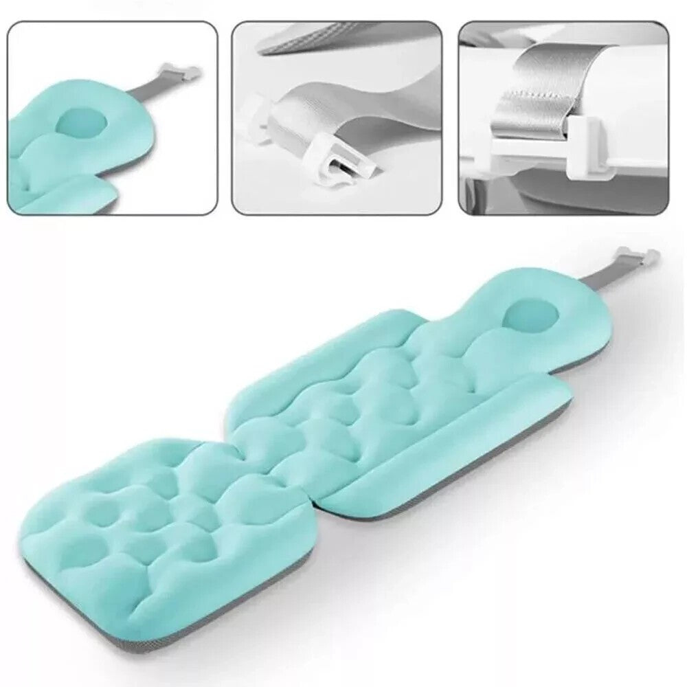Full Body Bath Pillow Large Spa Cushion Shower Bathtub Tub Elastic Pillow Mat UK