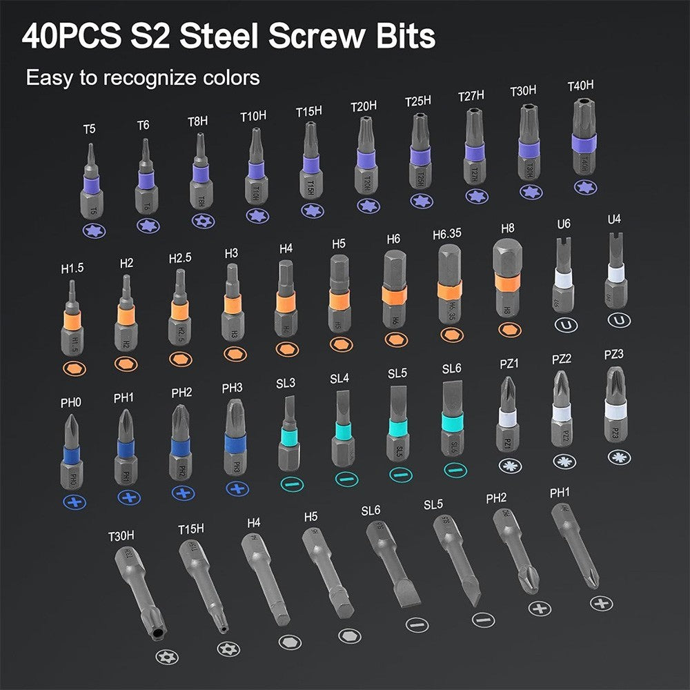 42/24 in 1 Magnetic Screwdriver Set Ratchet Screwdriver Kit for Home DIY Repairs