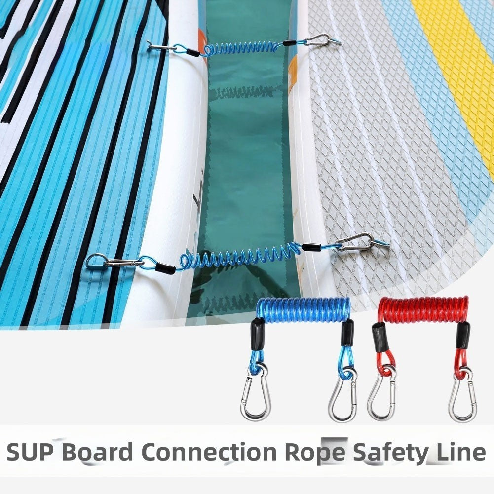 Paddle Board Connecting Safety Rope Elastic Coiled Bungee for Surfboard
