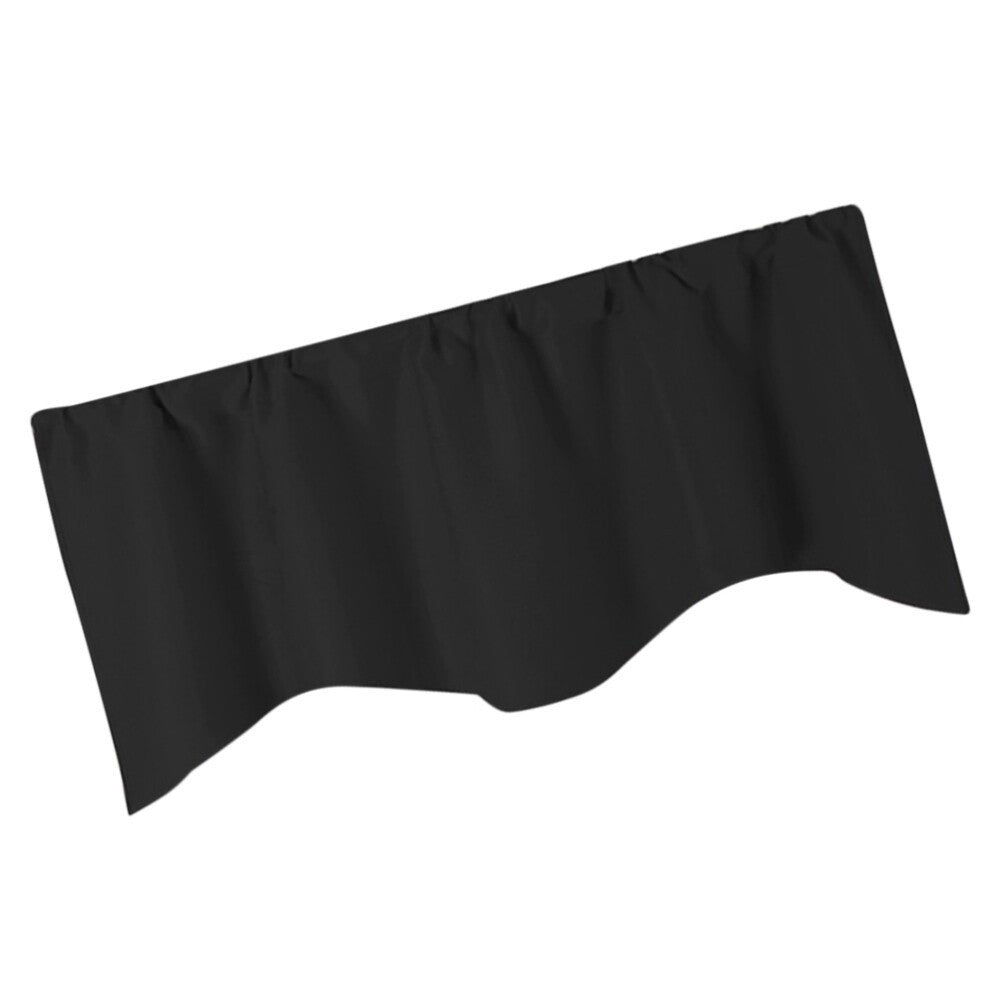 Polyester Short Curtains Black Color for Kitchen Living Room Window