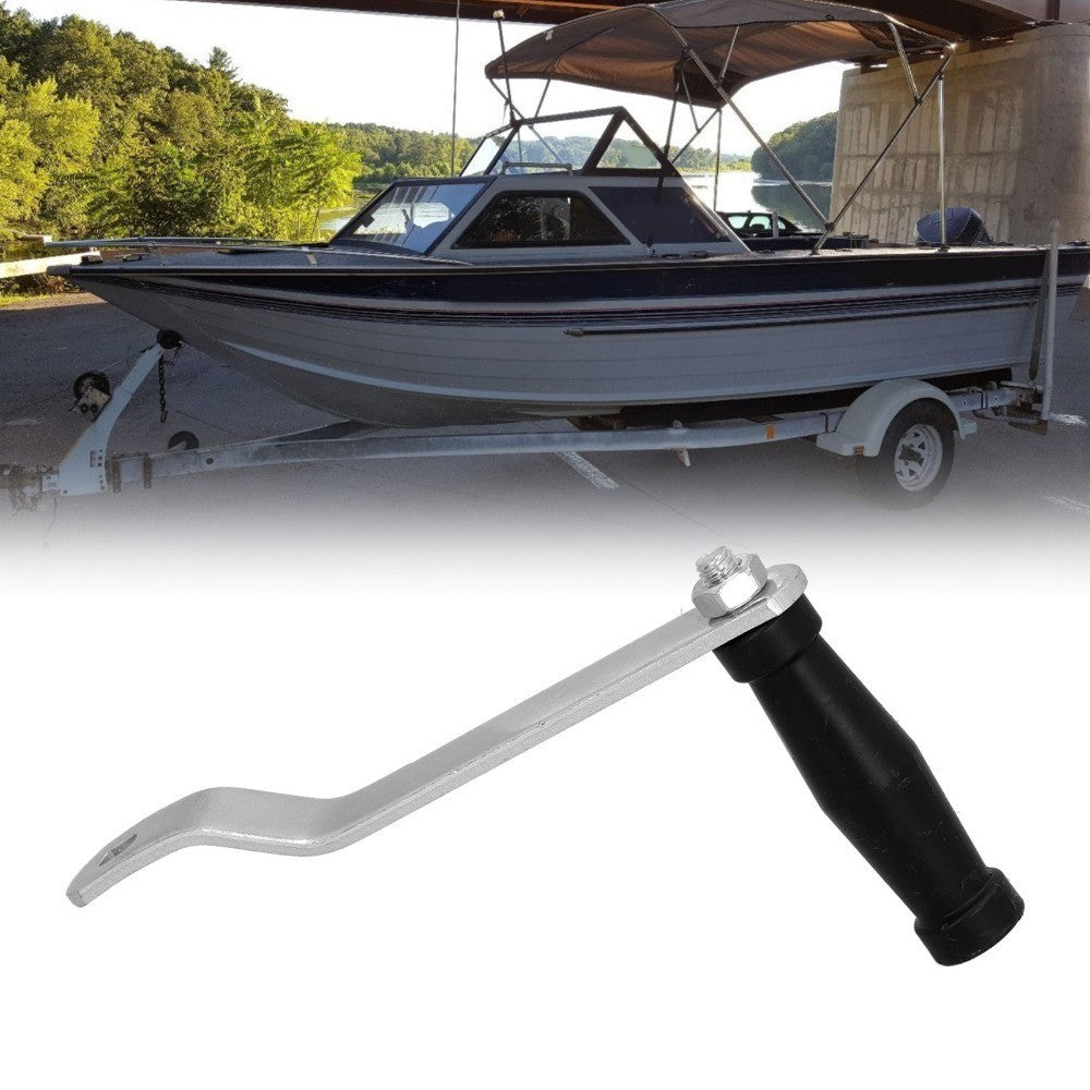 Metal Winch Handle Silver Boat Trailer Replacement Winch Handle Accessory