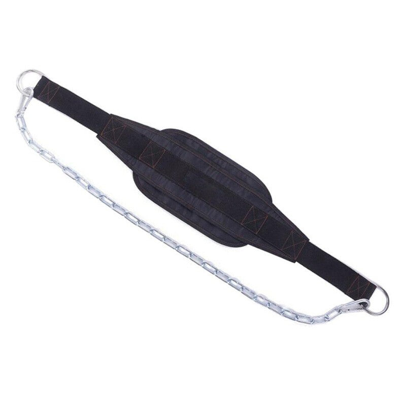 Dip & Pull Up Weight Belt With Chain Gym Fitness back Support Dips/Ups