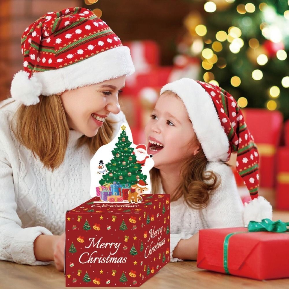 Paper Christmas Cash Box Money Roll Pull Out Cash Gift Box Party ChristmasDecor
