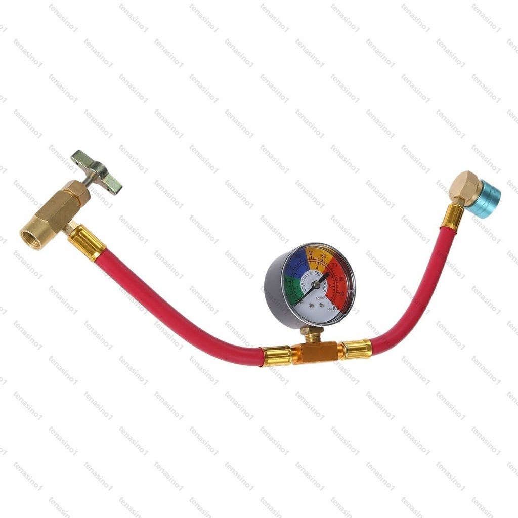 Refrigerant Charge Hose R1234YF Recharge Hose with Gauge Strong Construction UK