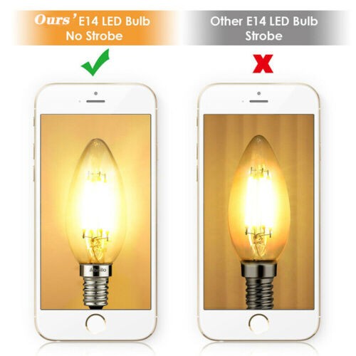 C35 filament small Edison screw bulb  4W 6x E14 non-dimmable LED candle bulb