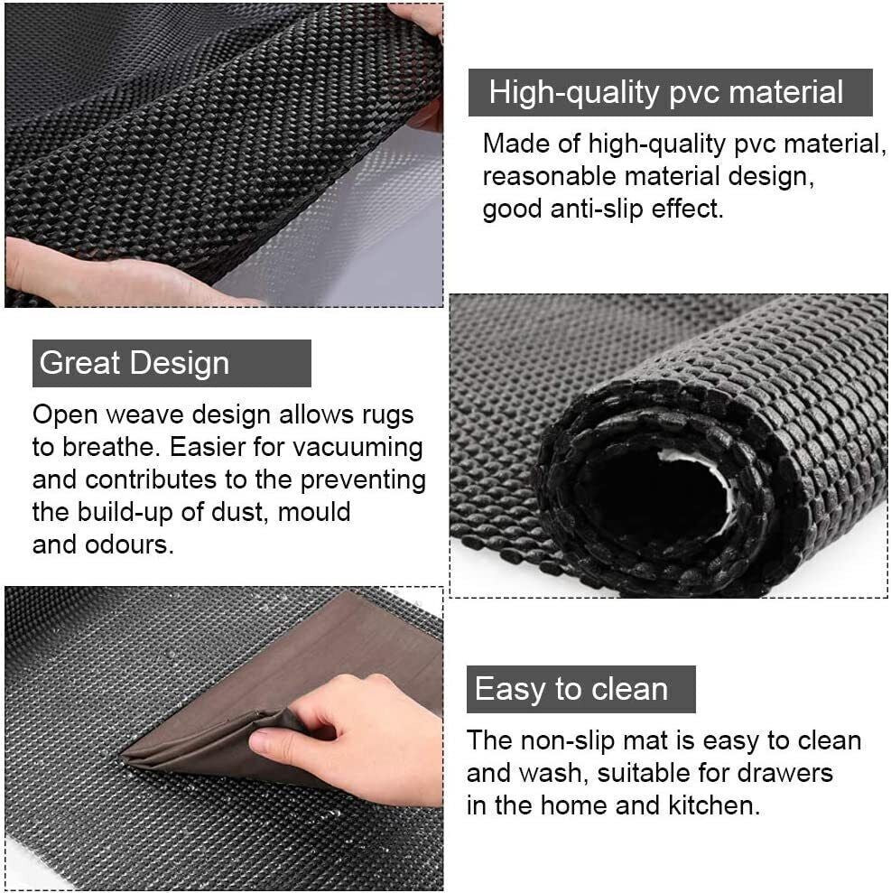 Kitchen Cupboard Liners Shelf Underlay Under Lining Non Slip Mat Roll PVC UK