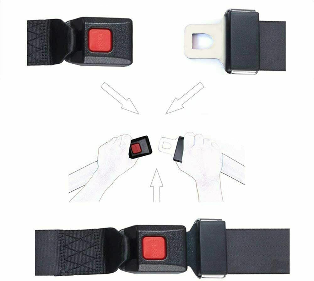 2X Adjustable Seat Belt Car Truck Lap Belt Universal 2 Point Seat Belt Travel