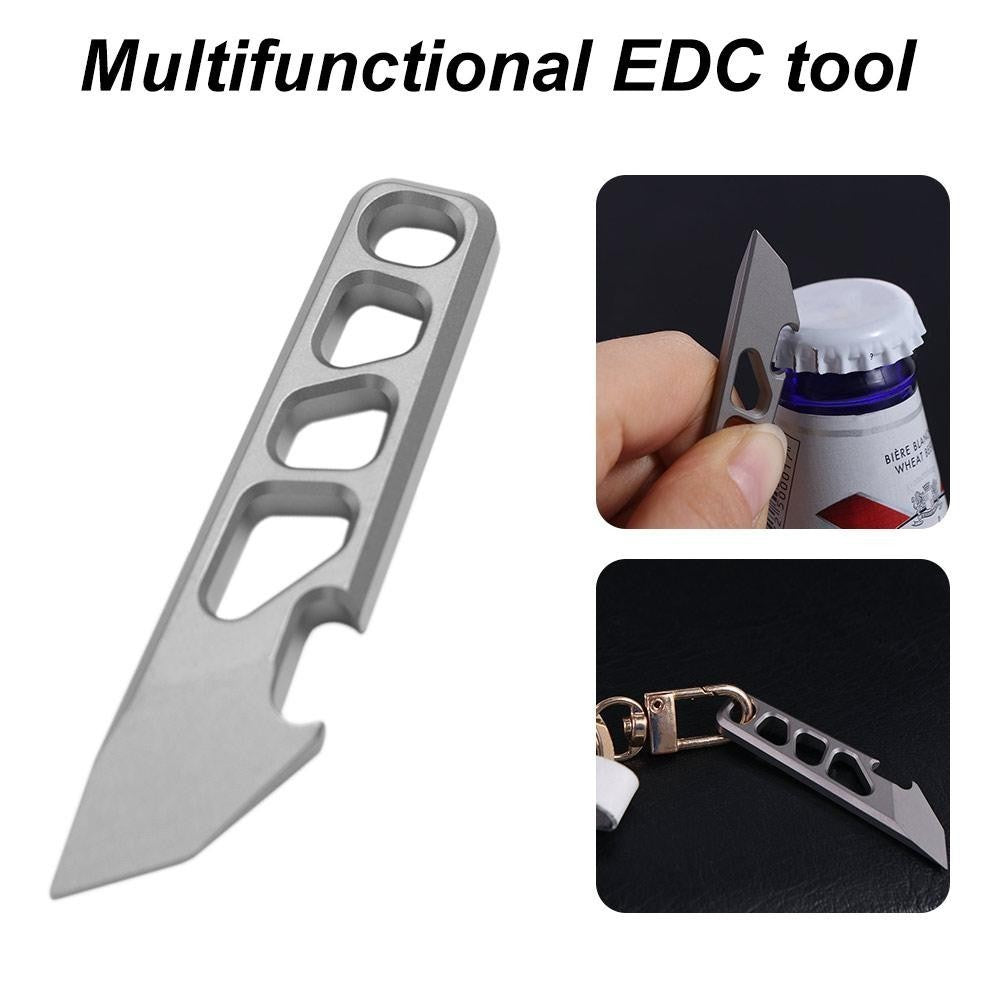 Mini Pry Bar 55mm Edc Crow Bar Bottle Opener Multipurpose Pocket Tool Keychain