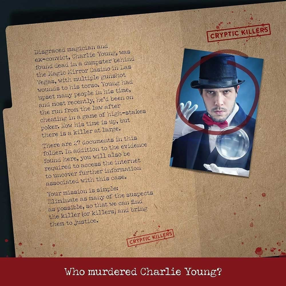 Cryptic Killers: Murder at the Magic Mirror Casino – Unsolved Mystery Game
