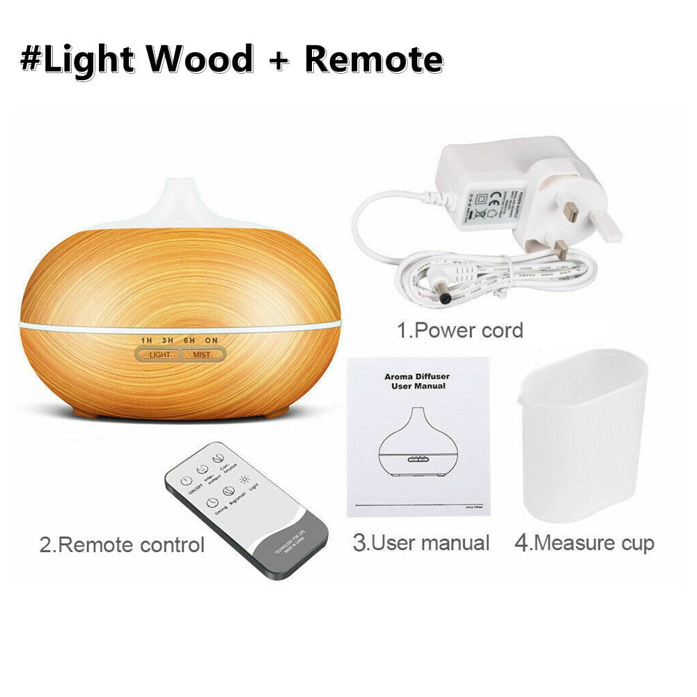 Essential Oil Diffuser Aroma Humidifier LED Ultrasonic Aromatherapy Air Purifier
