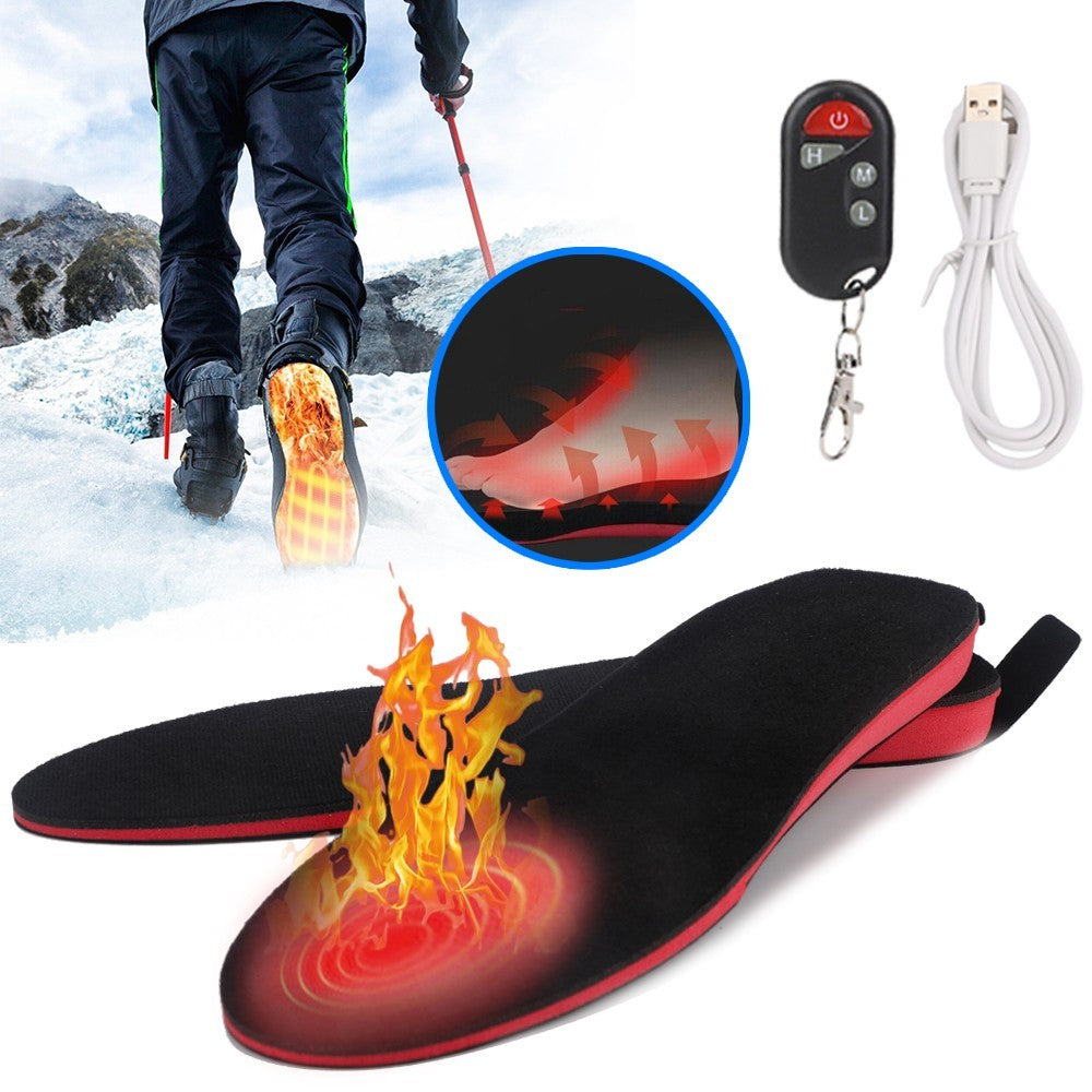 Heated Insoles Rechargeable Electric Heated Shoes Insoles with Remote Control