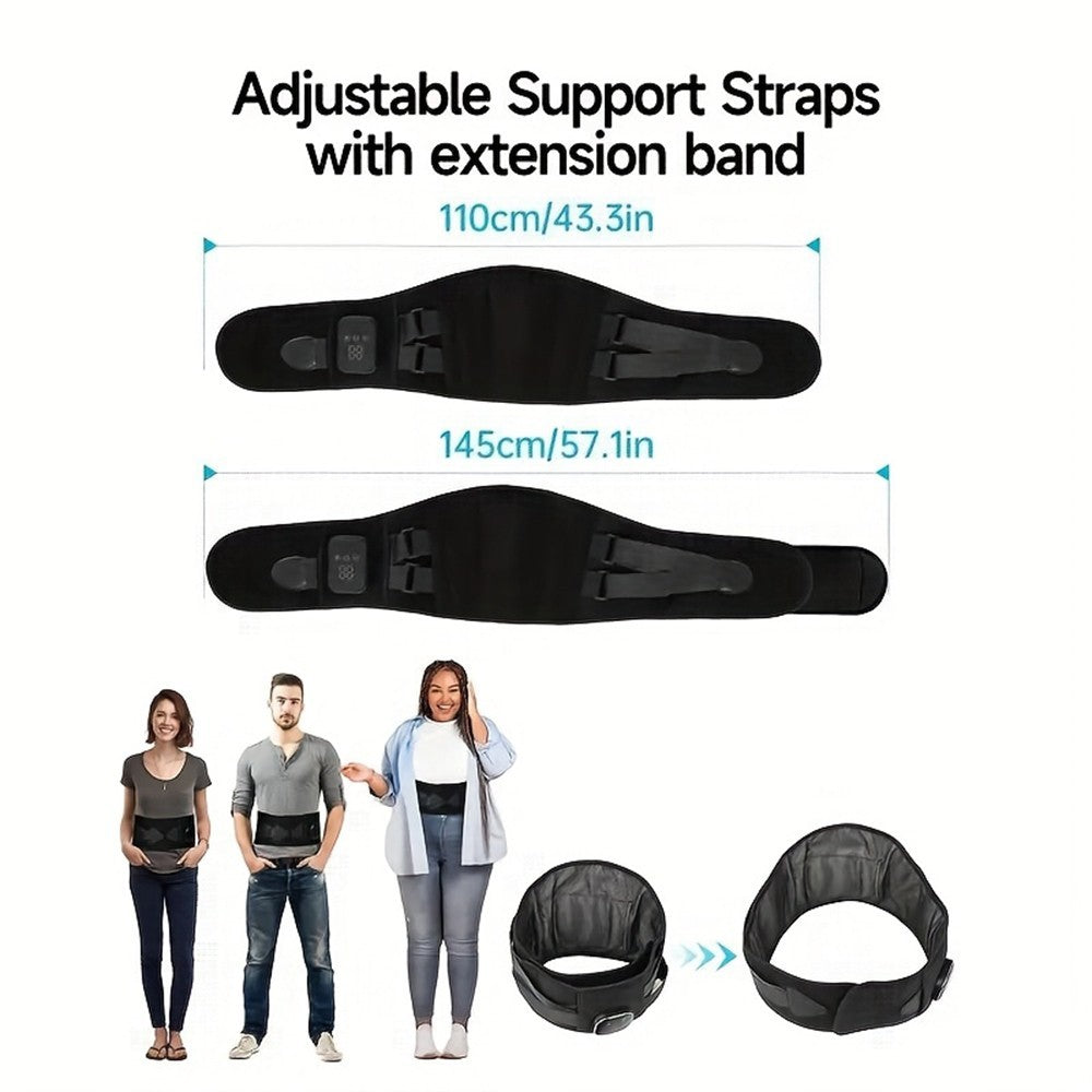Heating Massage Waist Belt Cordless Pad Electric Heat Wrap For Back Relief