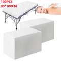 100Pcs Disposable Non-woven Bed Cover, White Sheet for Spa Salon Massage Table