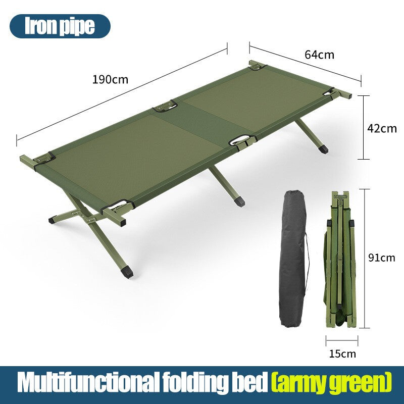 2026 New Outsunny Double Camping Folding Cot Outdoor Portable Sleeping Bed UK