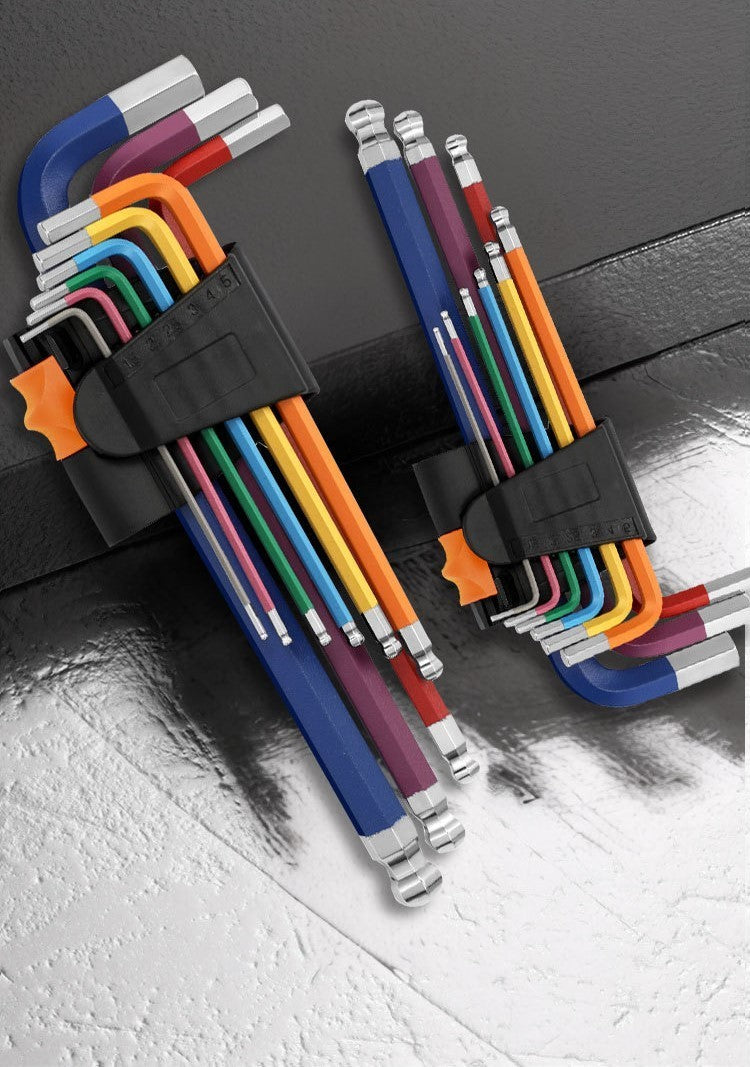 9pcs Screwdriver Tool Set Colorful Hexagonal Wrench Set, Hexagonal Wrench Set