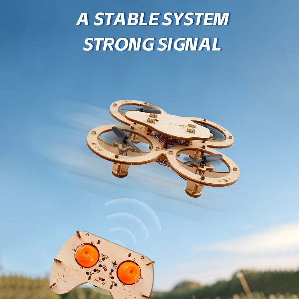 DIY Wooden Aircraft Assembly Kit 4 Quadcopter Educational Build for Teens