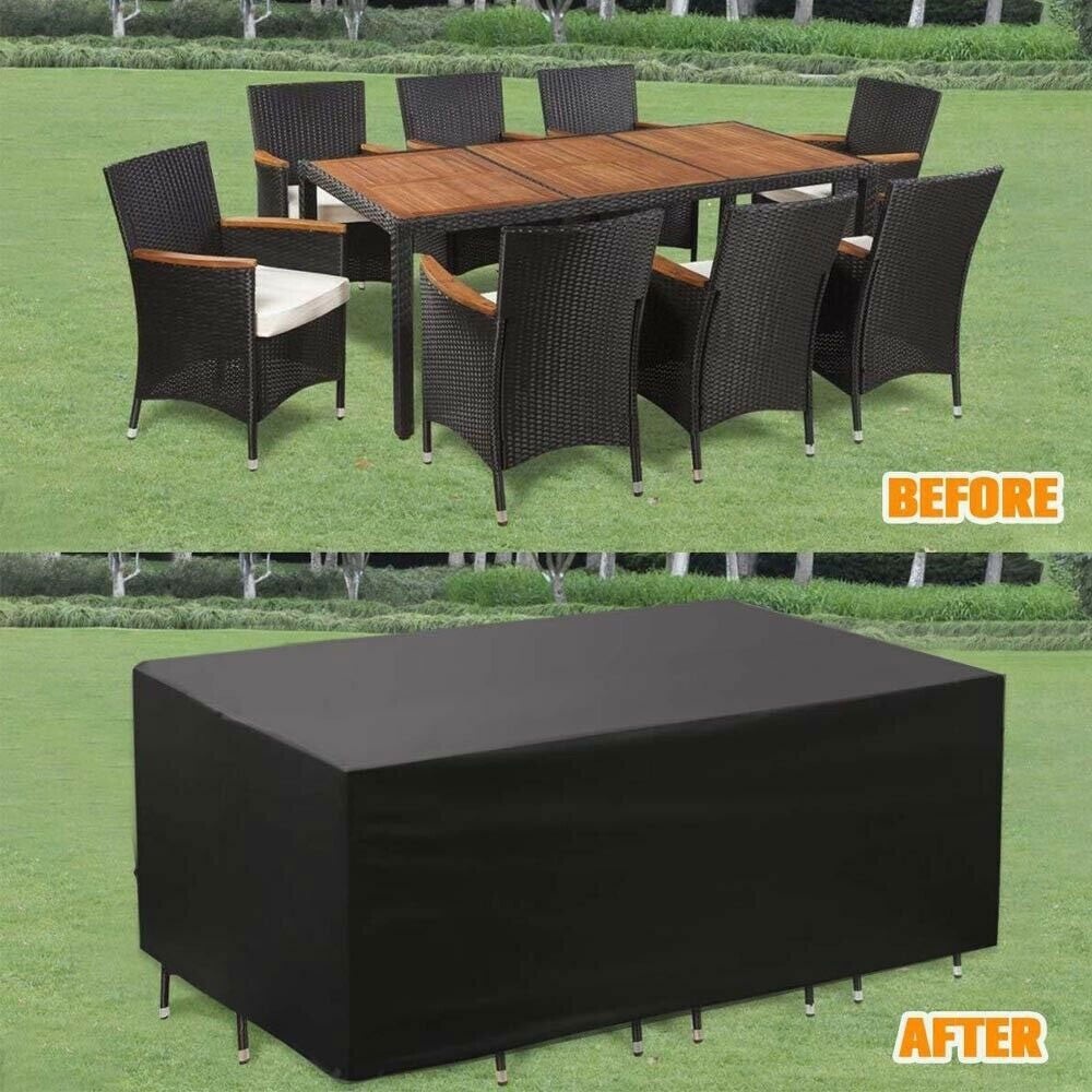 7ft Heavy Duty Waterproof Billiard Snooker Pool Table Dust Cover Protector Black