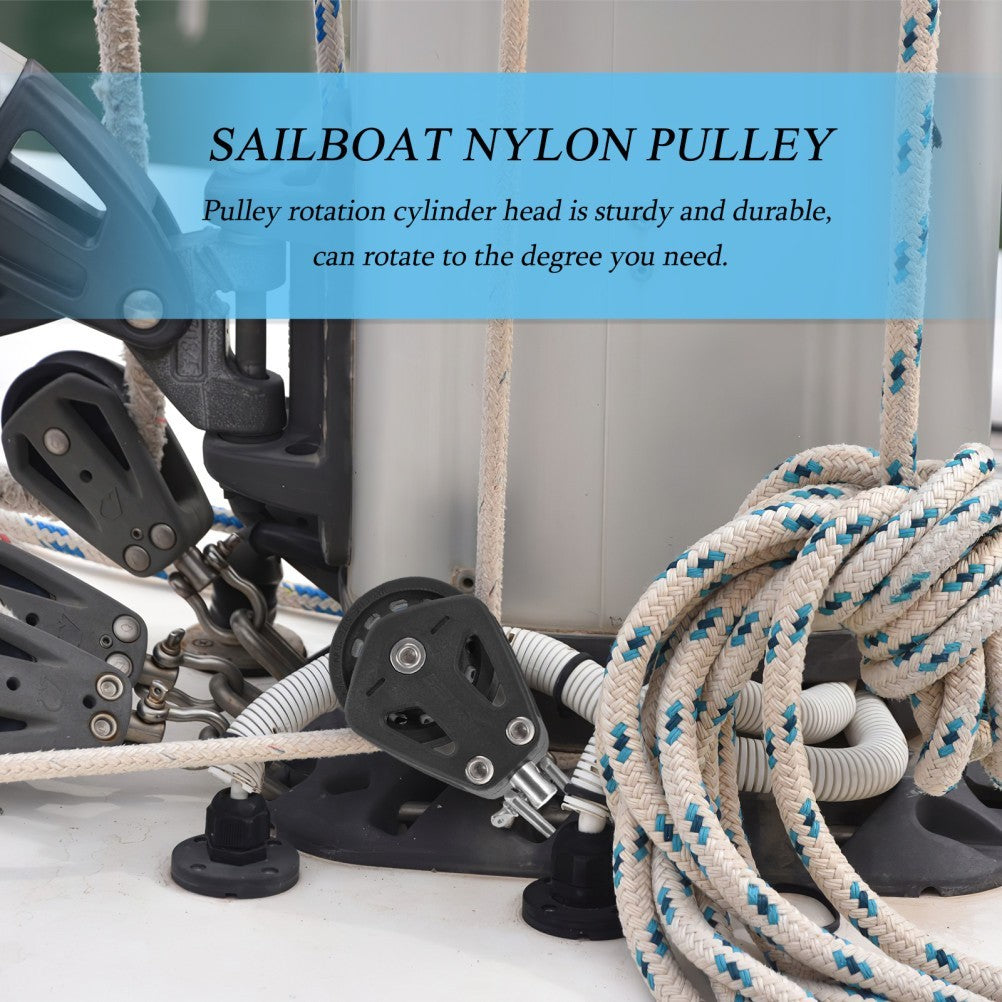 Single Swivel Pulley Block Nylon Fitness Bearing Lifting for Sailboat
