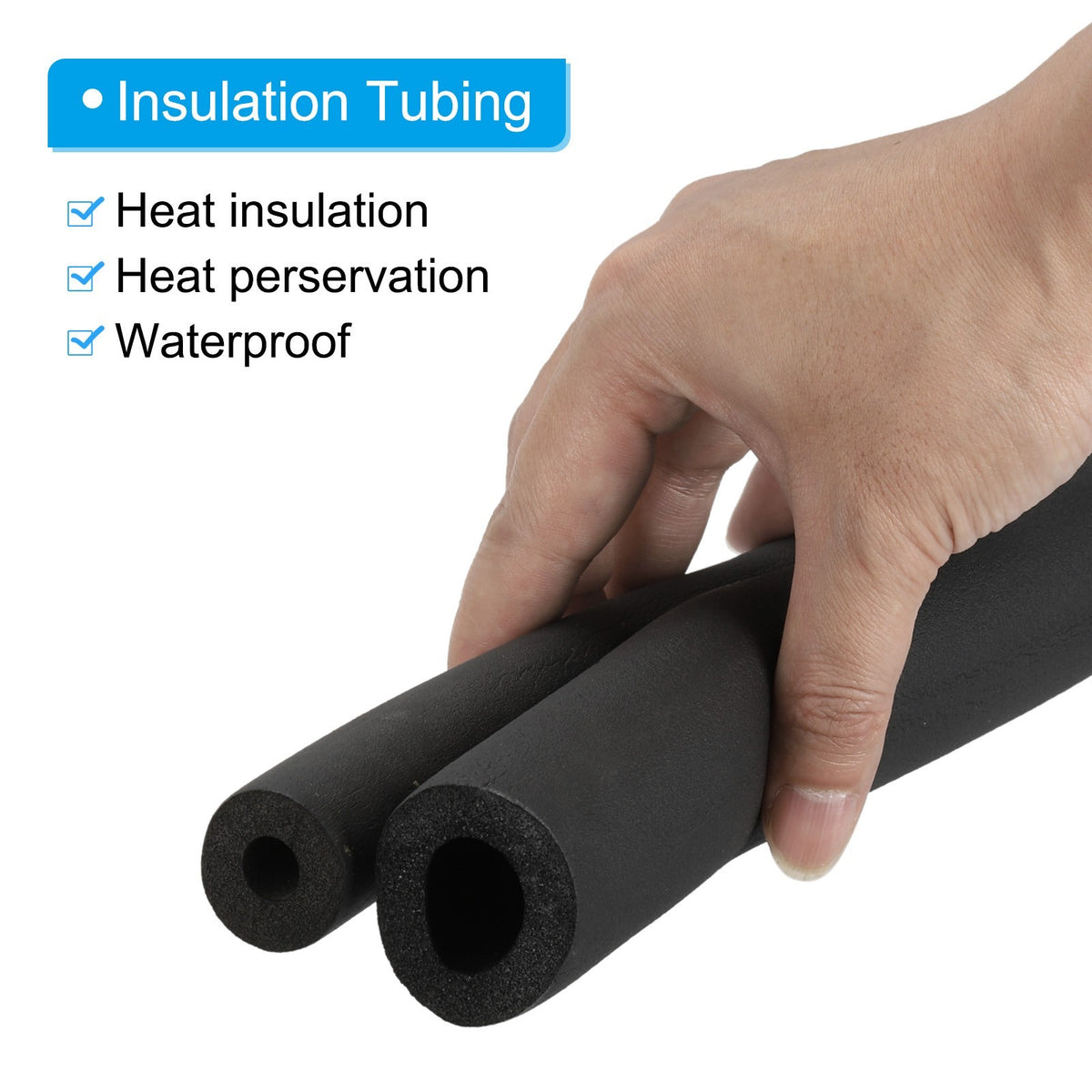1-1/4"(32mm)x6Ft Pipe Insulation Foam Tube Pipe Cover Wrap Roll Bar Padding