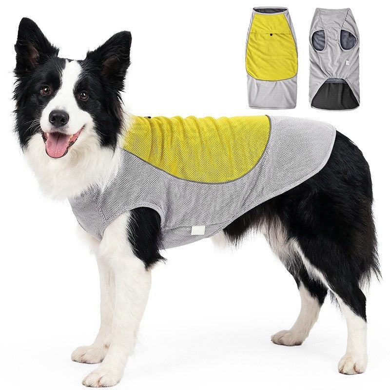 Dog Cooling Vest with Ice Pack Pocket Mesh Summer Pet Cooler Jacket for Pet Dogs