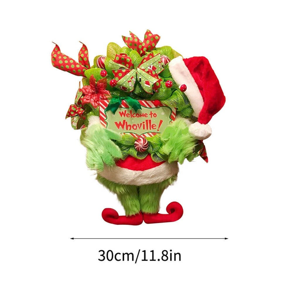 Grinch Christmas Funny The Burlap Wreath Door Creative Christmas Decorations