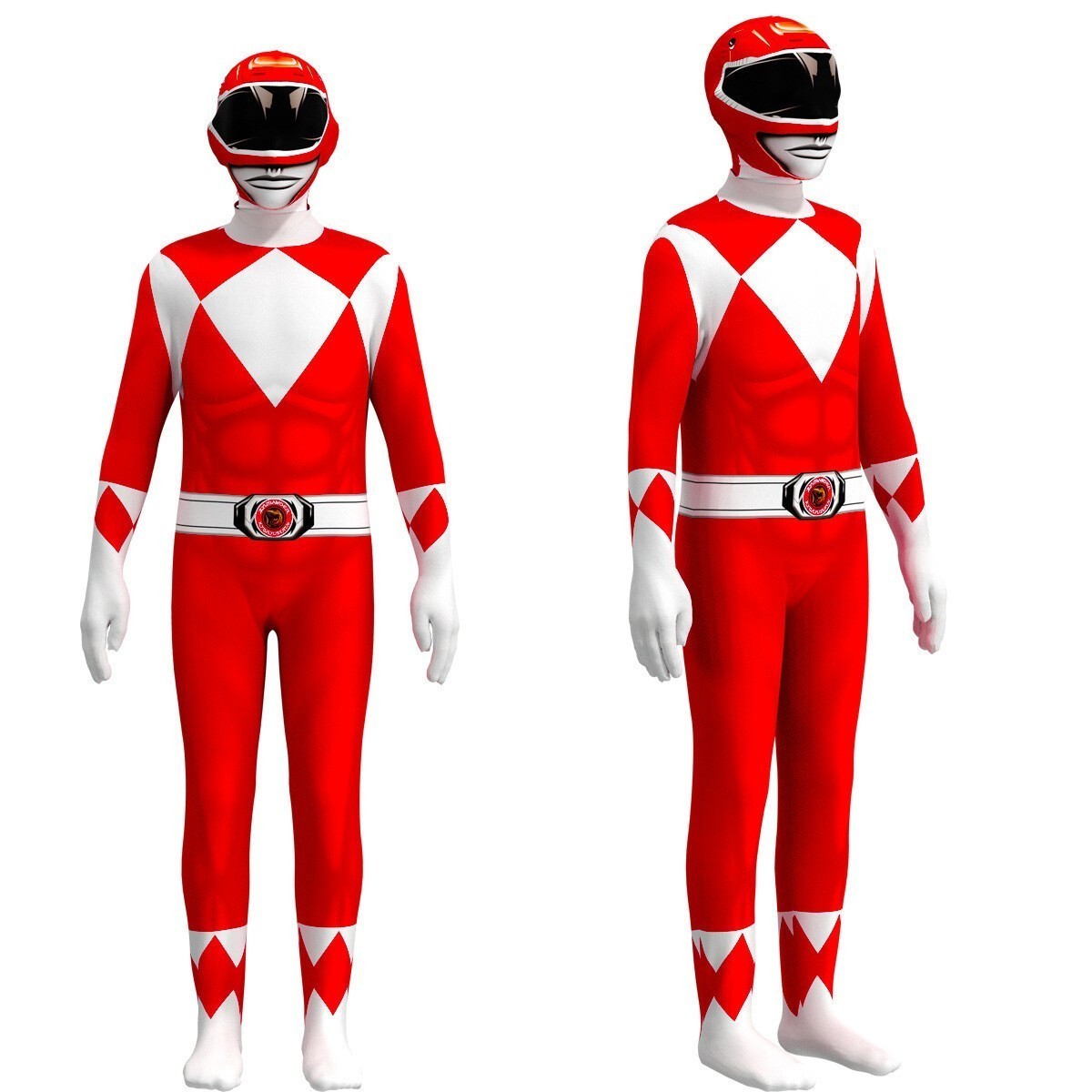 Power✨ Rangers Cosplay Costume Jumpsuits Kids Carnival Fancy Outfit Set Adult UK