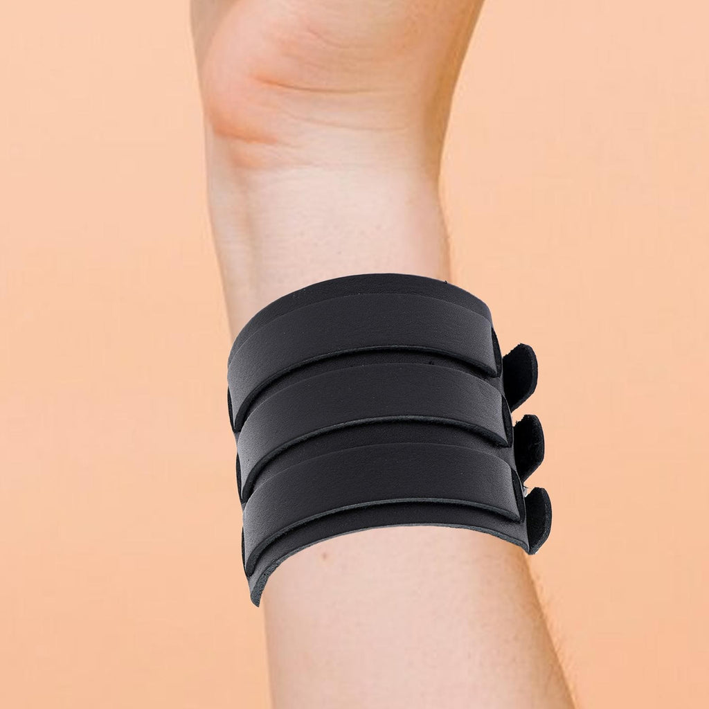 Men Cuff Bracelet Charm PU Accessories Wrist Bangle for