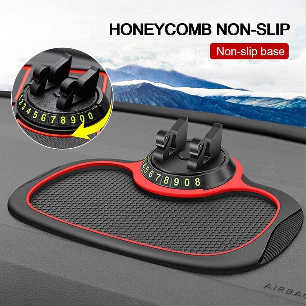 Car Stand Anti Skid Pad Non Slip Dashboard Mount Mat Number Parking Phone Holder