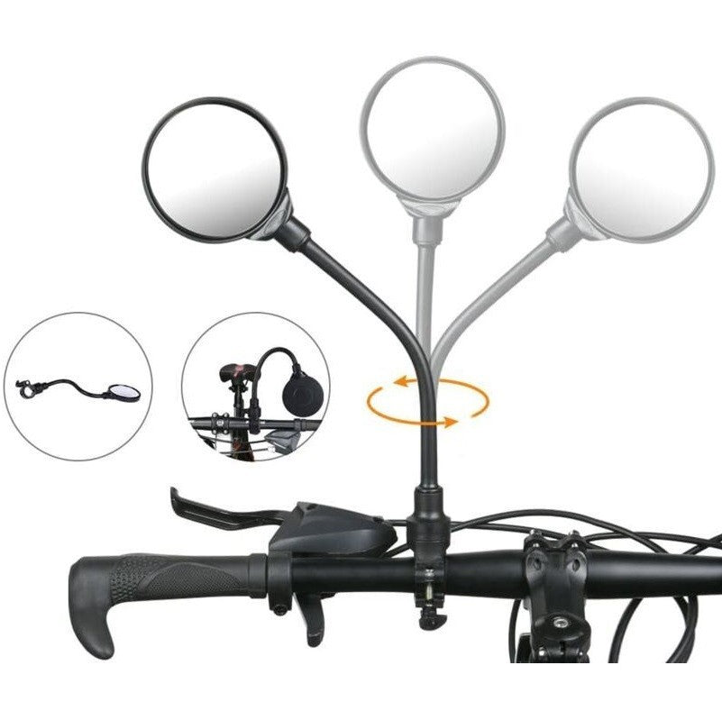 Mobility Scooter Rear View Wing Mirror Wide Angle Adjustable Safety Mirrors Pair