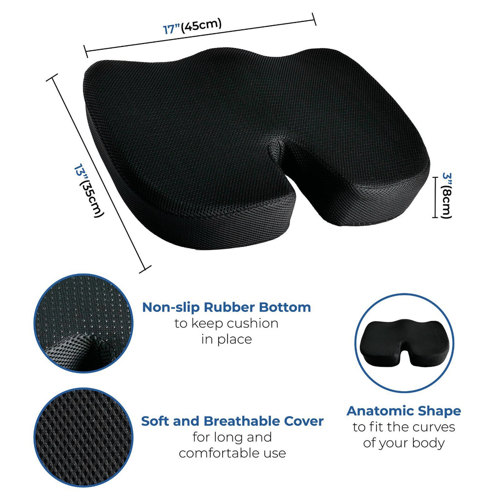 Lumbar Support Pillow Memory Foam Back Pain Relief Office Chair Car Seat Posture