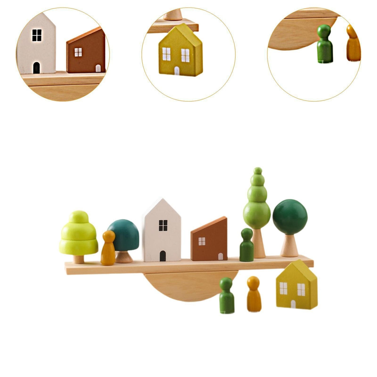 Stacking Toy Preschool Activities Shape Recognition Wood Blocks Balance Game
