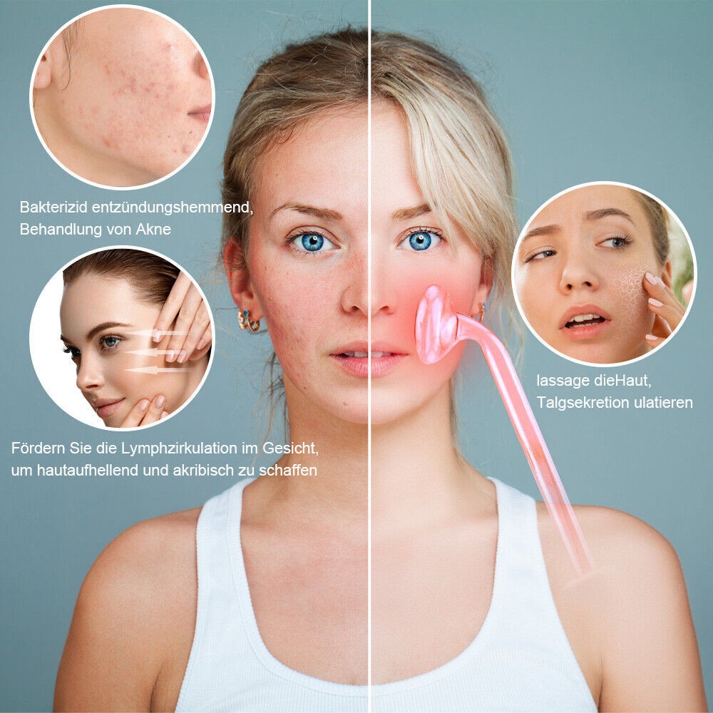 UK Portable High Frequency Electrotherapy Skin Therapy Wand Machine Acnes Remove