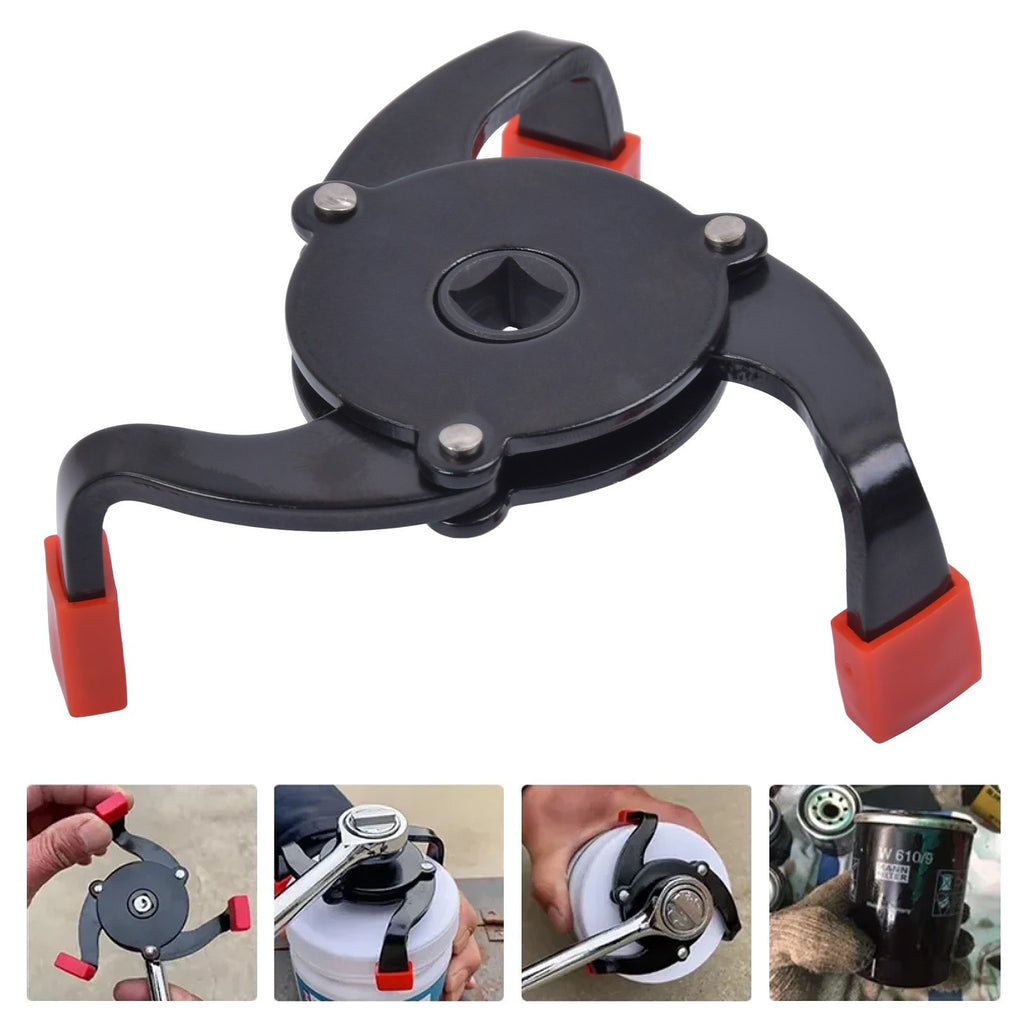 3 Jaw Oil Filter Wrench Oil Filter Removal Tool Non-slip Adjustable Universal