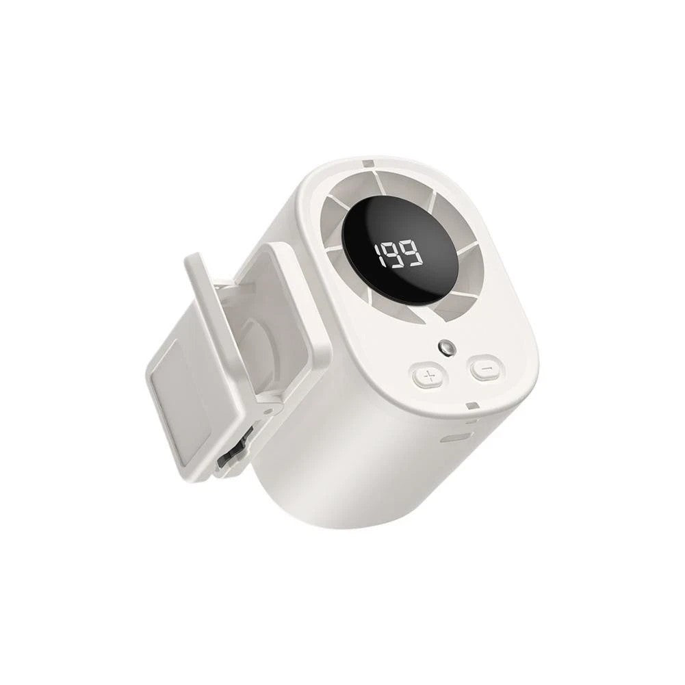 2026 Car Clip on 360° Fan with LED Display,USB Rechargeable Fan