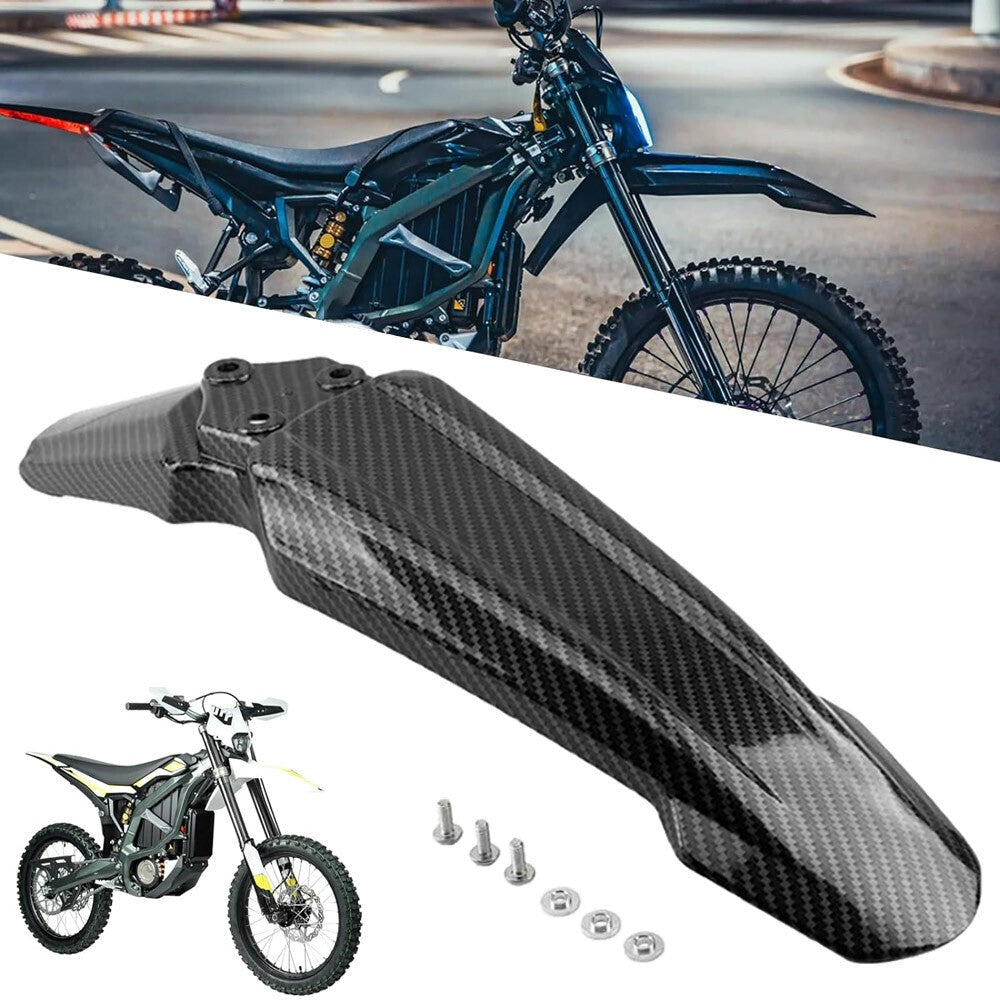 CARBON FIBRE EXTENDED FRONT FENDER MUD GUARD FOR SURRON LIGHT BEE X / S UK