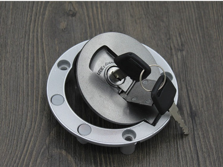 Steel Motorbike Oil Tank Cap With 2 Keys Fuel Cap Motorcycle Gas Tank Cover