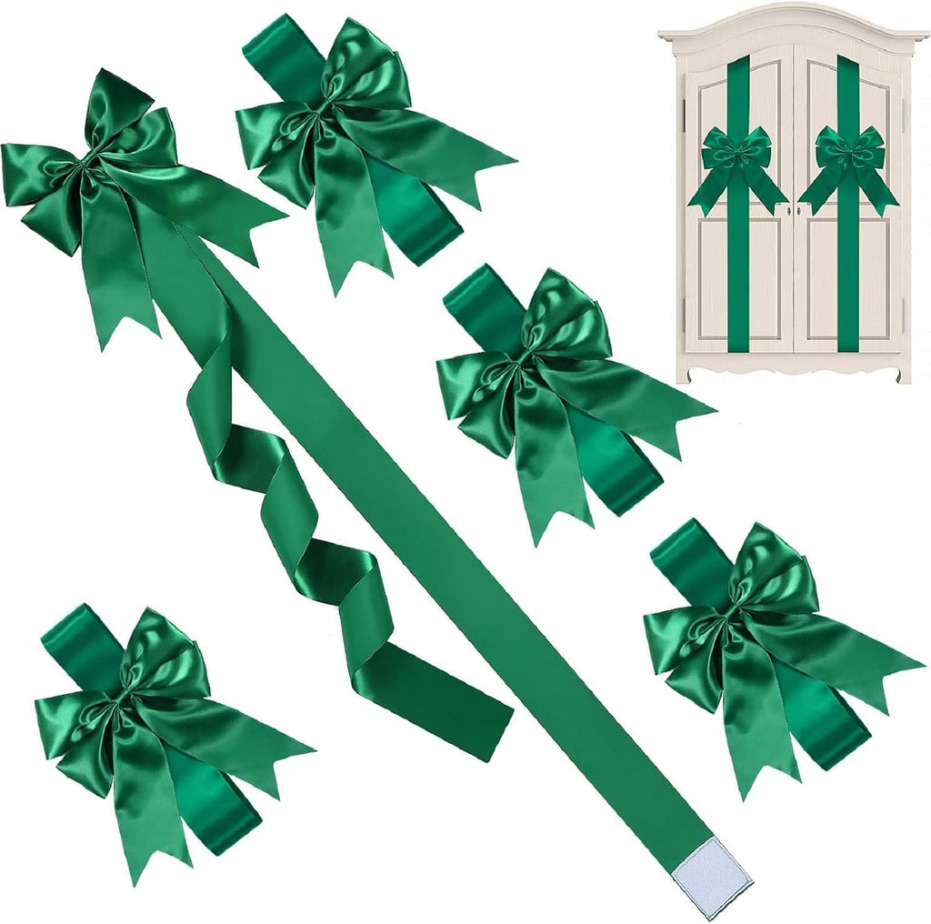 4PCS Fabric Bowknots for Christmas Decors Holiday Party Wedding Decoration