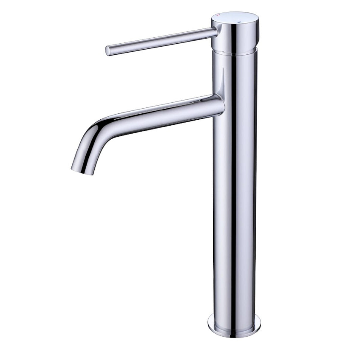 Chrome High Rise Basin Mixer Tap Modern Bathroom Countertop Sink Mono Tap