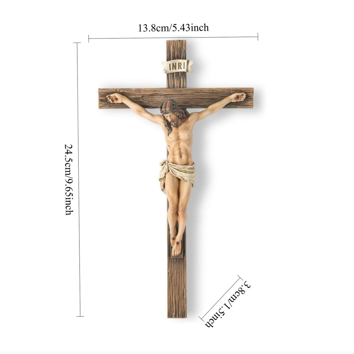 10"High Catholic Crucifix Wall Cross,Jesus Christ Inspirational Home Decor Gift