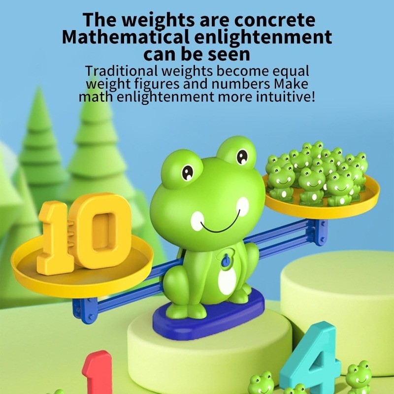 Frog Balance Math Game Educationa Math Learning Toy Counting Numbers Gift 3+