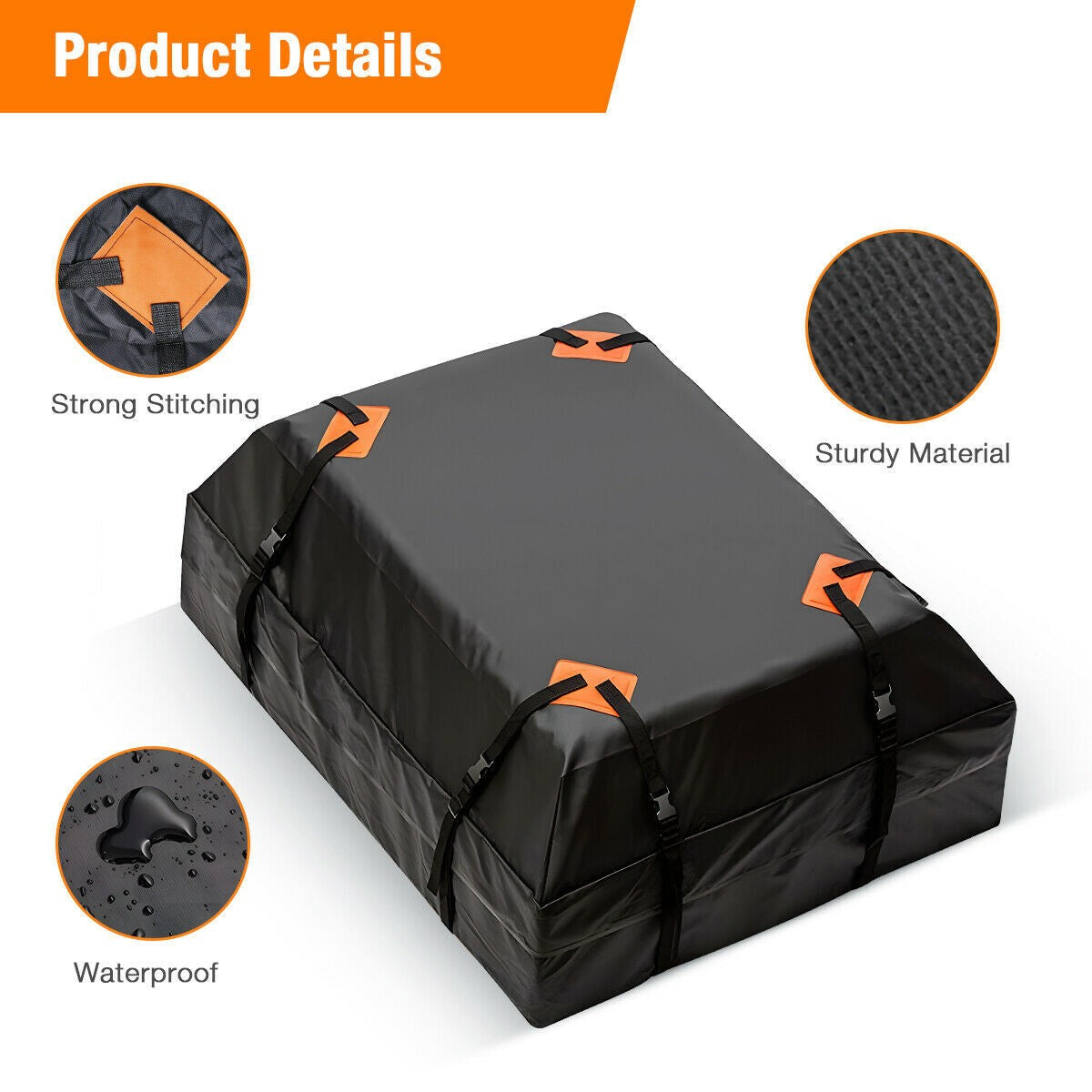 Universal Car Travel Roof Bag Cargo Storage Rack Luggage Carrier Box Waterproof