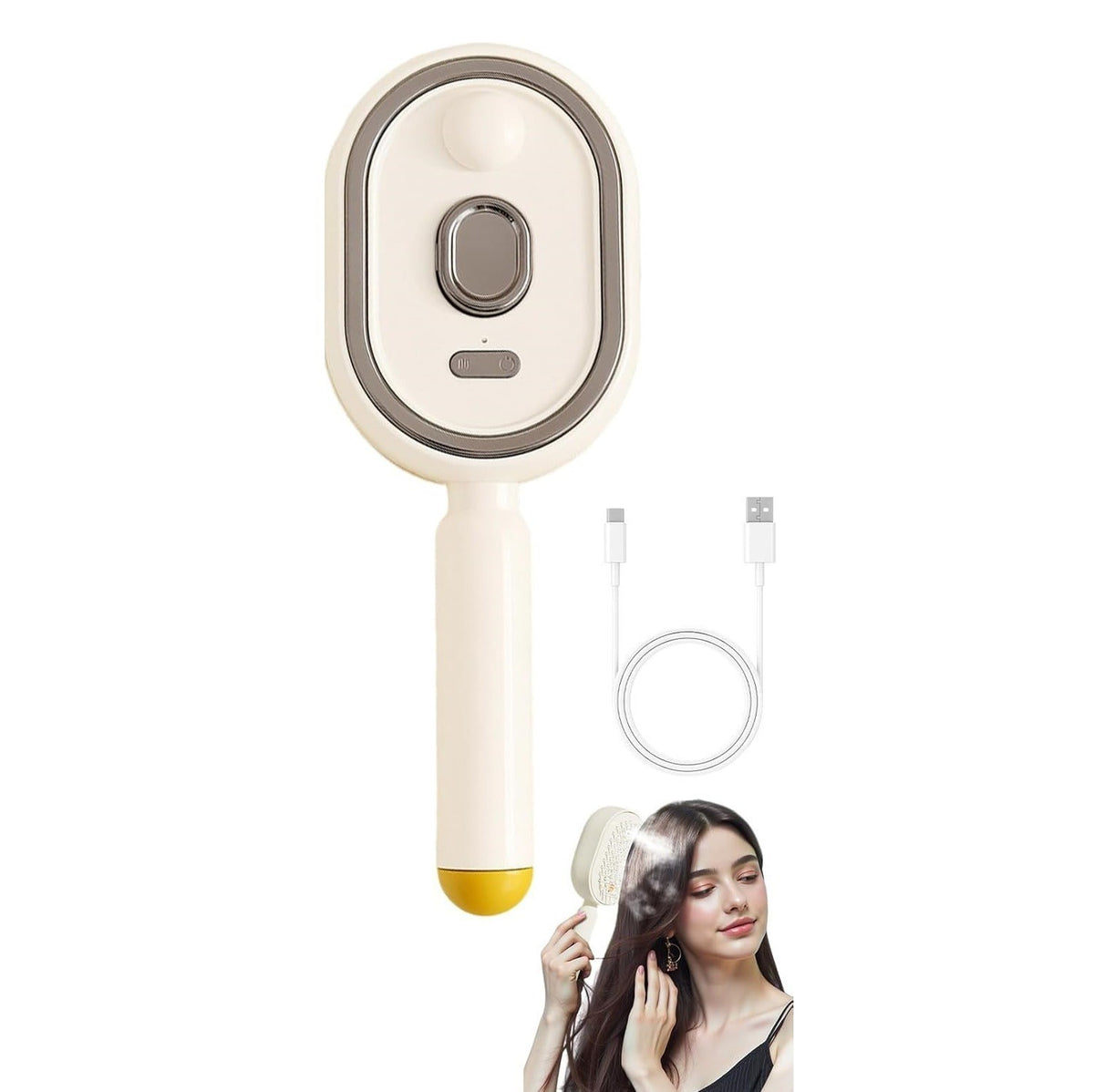 Electric Spray Air Cushion Massage Comb,Self-Cleaning Anti-Tangle Electric Brush