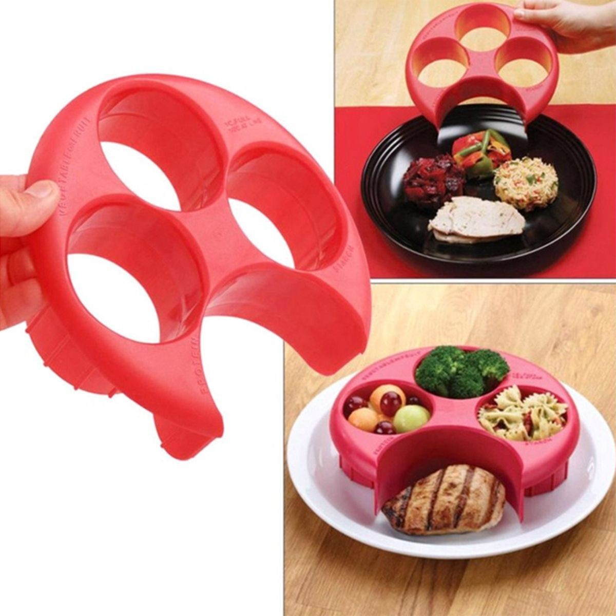 New Meal Measure Weightloss Diet Portion Slimming  Perfect Plastic Control Plate