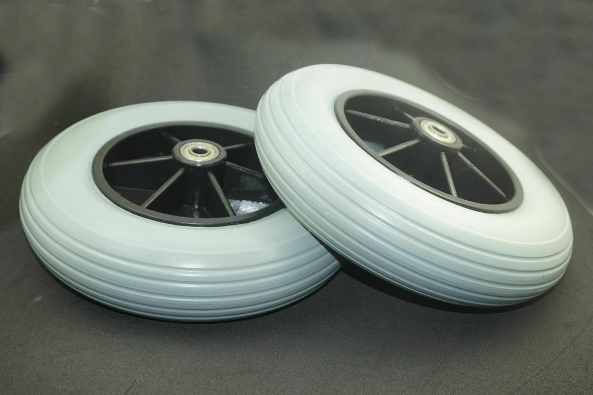 1 pair of 8" Front Castor Wheels for many Standard Wheelchairs 200x50mm