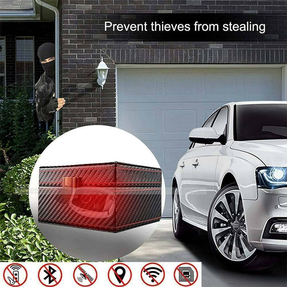 Faraday Box and 2 Large RFID Blocking Pouches Car Key Signal Blocker Anti Theft