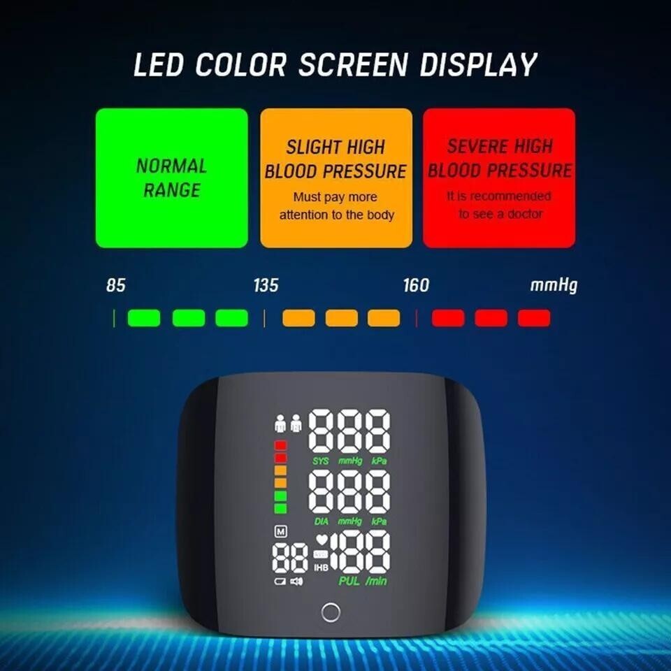 Automatic Blood Pressure Monitor Electronic BP Machine with Pulse Rate
