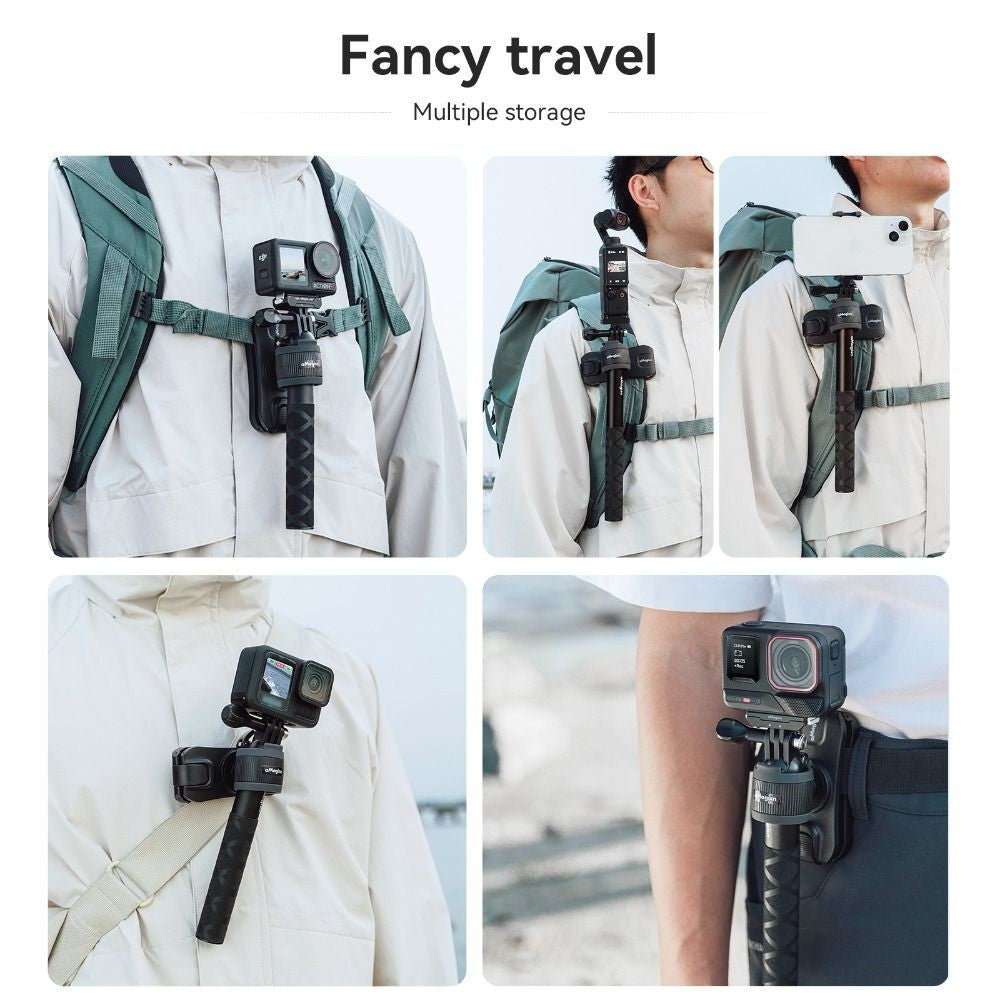 Backpack Strap Selfie Stick Holster  Action Camera Selfie Stick