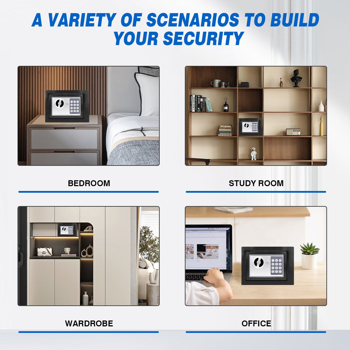 Mini Electronic Password Security Safe Deposit Box Home Office Money Cash Safety