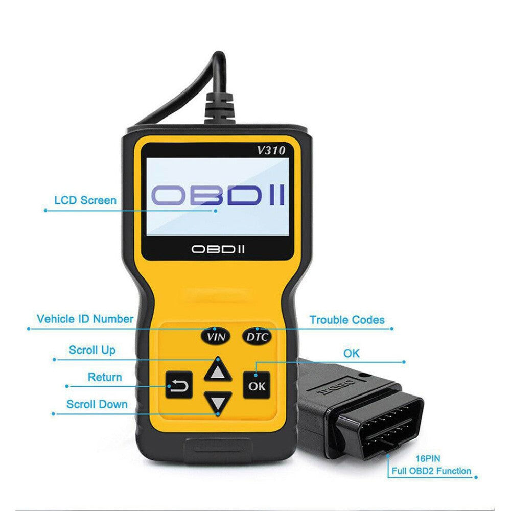 V310 OBD-II ODB2 Car Auto Diagnostic Scanner DTC Code Reader Scan Tool Detector