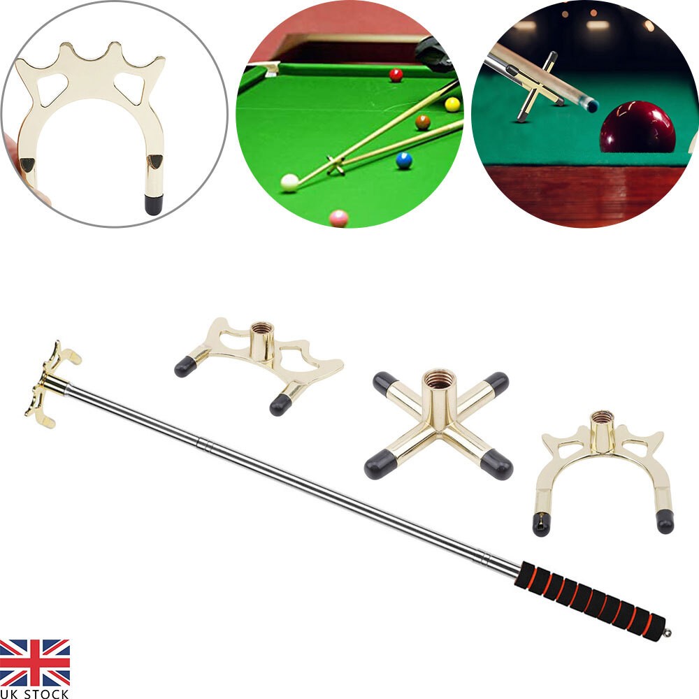 Billiards Pool Cue Stick Bridge Telescopic Snooker Cue Rest with Removable